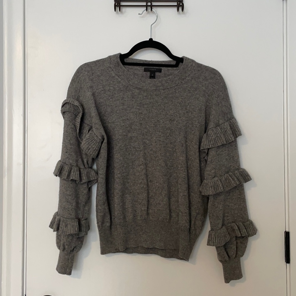 Ruffle sleeve sweater